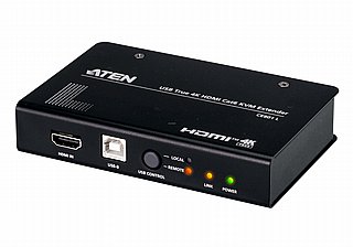 ����� KVM ������ ������ ����� Aten CE801 USB True 4K HDMI Cat 6 KVM Extender