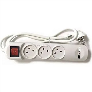 ���� ���� � - 3 ����� + 2 ������ USB 3.1A + ��� 1� + ���� LUGGAR XS-MS-31-USB