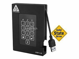 ���� ������ �����, Apricorn A25-3PL256-S512F SSD Drive - 512GB - USB 3.0 - Black 