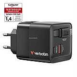 ���� ��� Verbatim GaN Wall Charger 65W 2 Port with Retractable Cable 32217