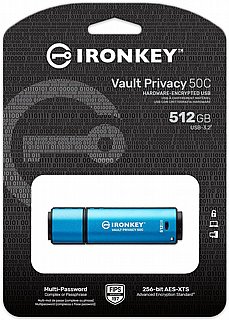 ���� Kingston IronKey Vault Privacy 50C IKVP50C - USB flash drive - 512 GB - TAA Compliant IKVP50C/512GB