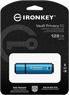 ���� Kingston USB-Stick IronKey Vault - USB 3.2 Gen 1 (3.1 Gen 1) - 128 GB IKVP50/128GB