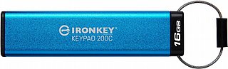 ���� Kingston hardware-encrypted USB flash drive IronKey 200C - USB-C 3.2 Gen 1 - 16 GB IKKP200C/16GB