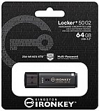 ���� Kingston USB flash drive IronKey Locker Plus 50 G2 - USB 3.2 Gen 1 - 64GB IKLP50G2/64GB