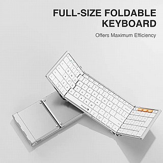 ����� ������ ���� �������  ProtoArc Tri-Fold Bluetooth Keyboard White XK01-W