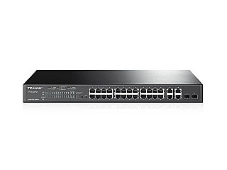 ��� TP-LINK T1500-28PCT (TL-SL2428P) 24-Port 10/100Mbps + 4-Port Gigabit Smart PoE+ Switch
