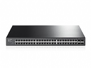 ��� (TP-LINK JetStream 48-Port Gigabit Smart PoE+ Switch with 4 SFP Slots T1600G-52PS (TL-SG2452P