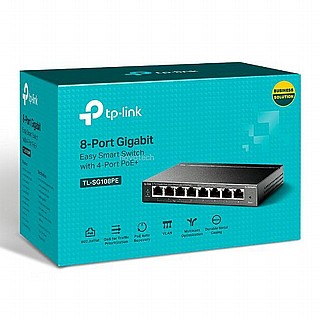 ��� TP-LINK 8-Port Gigabit Easy Smart Switch  with 4-Port PoE TL-SG108PE