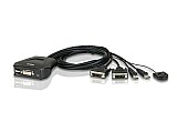 ���� KVM � 2 ������  ATEN 2Port USB DVI Cable KVM Switch with Remote Port Selector CS22D