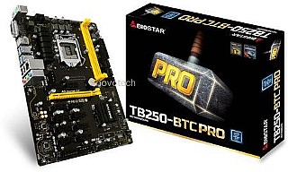 ��� ���� Biostar Motherboard TB250-BTC PRO Core i7/i5/i3 LGA1151 Intel B250 DDR4 