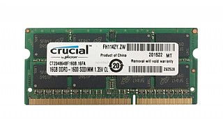 ������ ����� ����  Crucial SODIMM 16GB DDR3L 1600Mhz CT204864BF160B