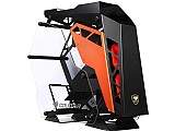 ���� ���� COUGAR Conquer Aluminum Alloy ATX Mid Tower Aluminum Frame Tempered Glass Gaming Case with LED Fan