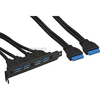 ����� ��� USB 3.0 ������ ����� ����� InLine  Slot Bracket 4x USB 3.0 A female to internal mainboard plug 0.5m