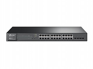 ��� TP LINK JetStream 24-Port Gigabit Smart PoE+ Switch with 4 SFP Slots T1600G-28PS