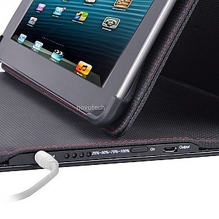 ��� ��� ������ ���� ����� ���� Digital Treasures Props Leatherette Folio Case Power Bank for iPad 2/3/4  Black