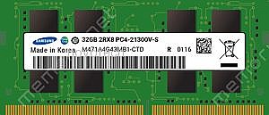 ������ ����� ���� Samsung 32GB DDR4 2666MHz  260 Pin SODIMM, 1.2V M471A4G43MB1