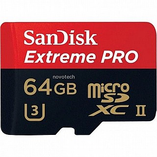 ����� ������ SanDisk Extreme Pro 1833x Micro SDXC UHS-II SDSQXPJ-064G - ��� 64GB �- ���� ������� USB 3.0