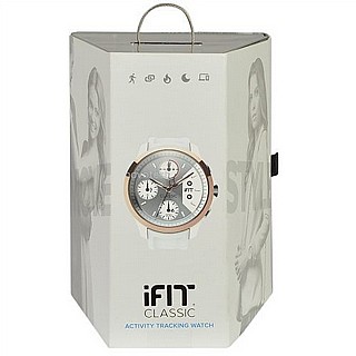 ���� ��� iFit Classic  Luxury Water-Resistant Fitness Watch - IFGCLW115 Frost