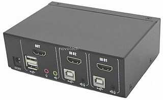 ��� KVM ��� 2 ������ HDMI ������ 4K �� ������ USB ������ Gold Touch KVM-HDMI-2-4K