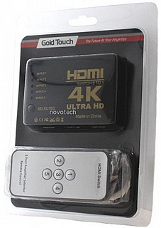 ��� 5 ������ HDMI 4K ������ ��� �� ��� ������ - Gold Touch ���� E-HDMI-SW-4K-5