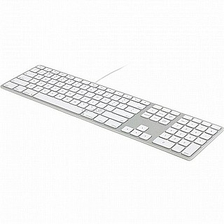 מקלדת למחשבי אפל חוטית Matias Wired Aluminum Keyboard for Mac - Silver