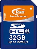 ����� ������ TEAM 32GB SDHC Class 10 MEMORY CARD