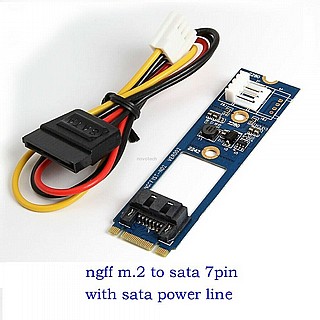 ���� M.2 NGFF to SATA III SSD 7 Pin Adapter Converter Board Card PCB NGFF 4pin