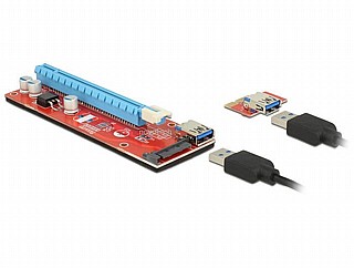 ���� Delock Riser Card PCI Express x1 To x16 with 60 cm USB cable