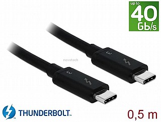 ��� Delock Thunderbolt 3 (40 Gb/s) USB-C cable male To male passive 0.5 m 5 A 
