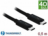 ��� Delock Thunderbolt 3 (40 Gb/s) USB-C cable male To male passive 0.5 m 5 A 