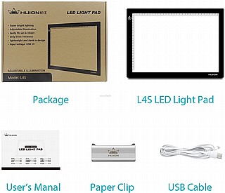 ��� ���� Huion L4S Portable LED Light Board in A4 Size