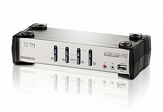 ���� Aten 4-Port PS/2-USB VGA/Audio KVMP Switch with OSD CS1734B