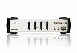 ���� Aten 4-Port PS/2-USB VGA/Audio KVMP Switch with OSD CS1734B
